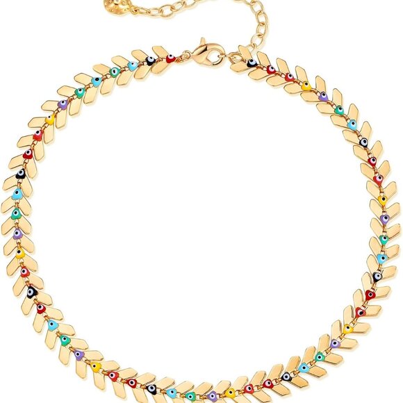 Jewelry - Anklet for Women Gold Chain 14K Gold Plated Dainty Boho Beach Summer Simple Foot